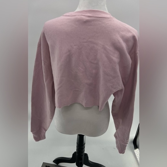 Champion Reverse Weave Cropped Cut-Off Crew Oversized Pink Size XS - Picture 6 of 9